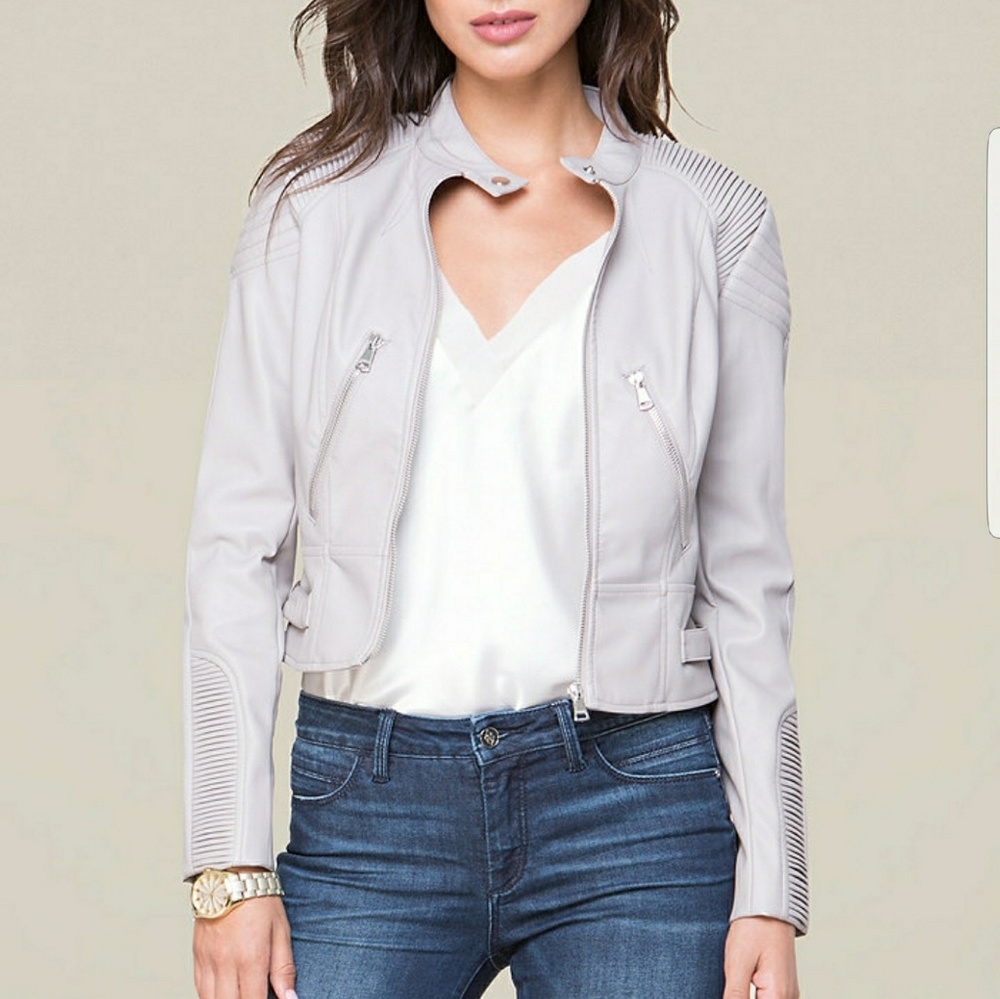 ✨NWOT Bebe faux leather moto jacket✨